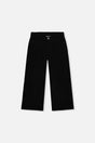Stretch Corduroy Wide Leg Pants Black-0