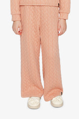 Wide Leg Jacquard Pants Pink-1