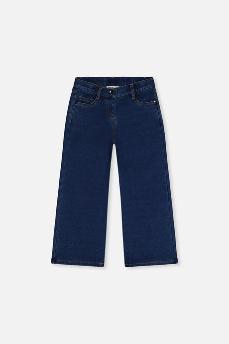 Jeggings With Lurex Navy Blue Denim-0