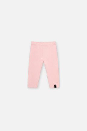 Baby Rib Leggings Pale Dusty Pink-0
