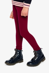 Rib Leggings Reddish-Brown-3