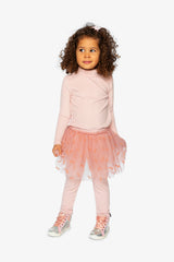 Brushed Rib Mock Neck Top Pale Dusty Pink-4