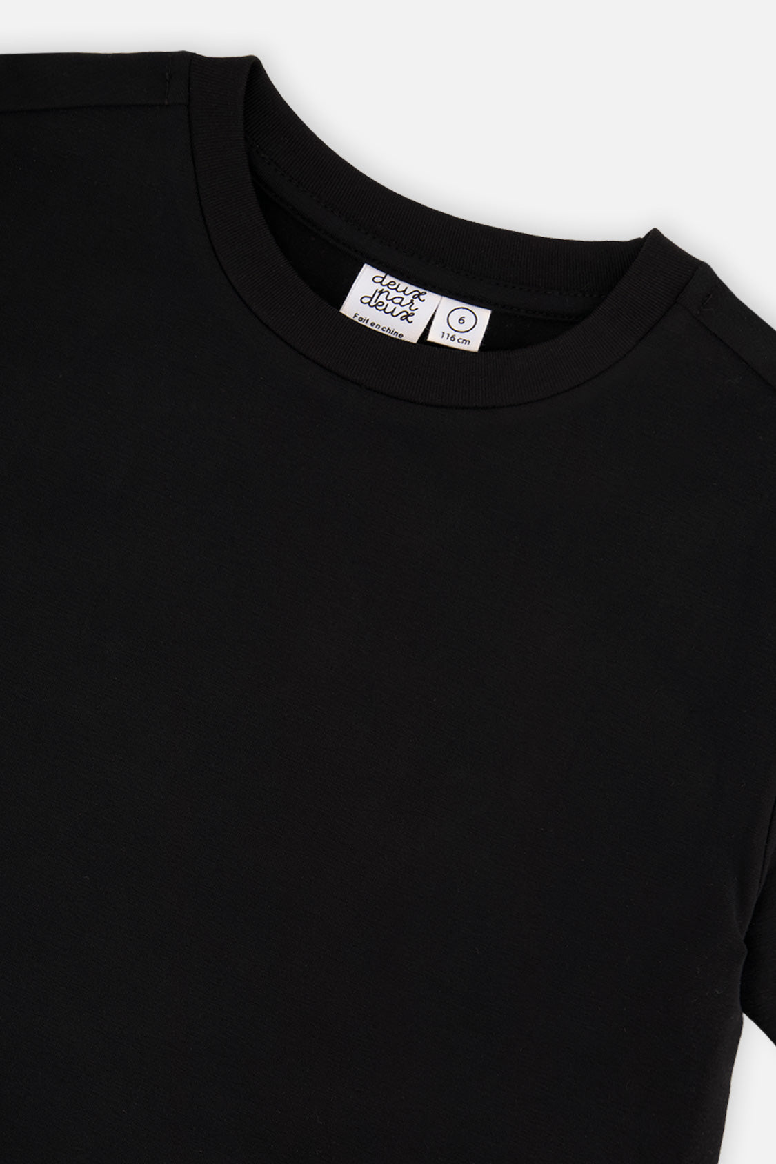 Deux par Deux Heavy Jersey Wide Short Sleeve T-Shirt Black