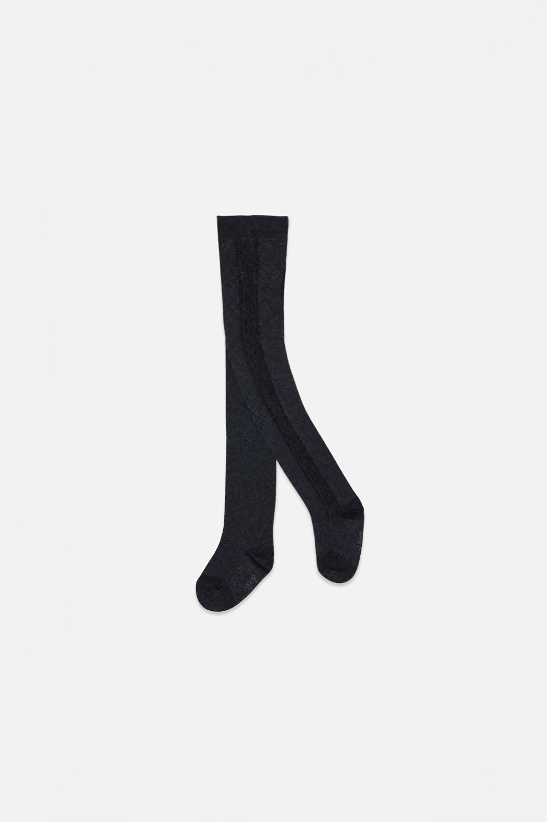Baby Knit Textured Tights Dark Blue-0