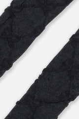 Knit Textured Tights Dark Blue-2