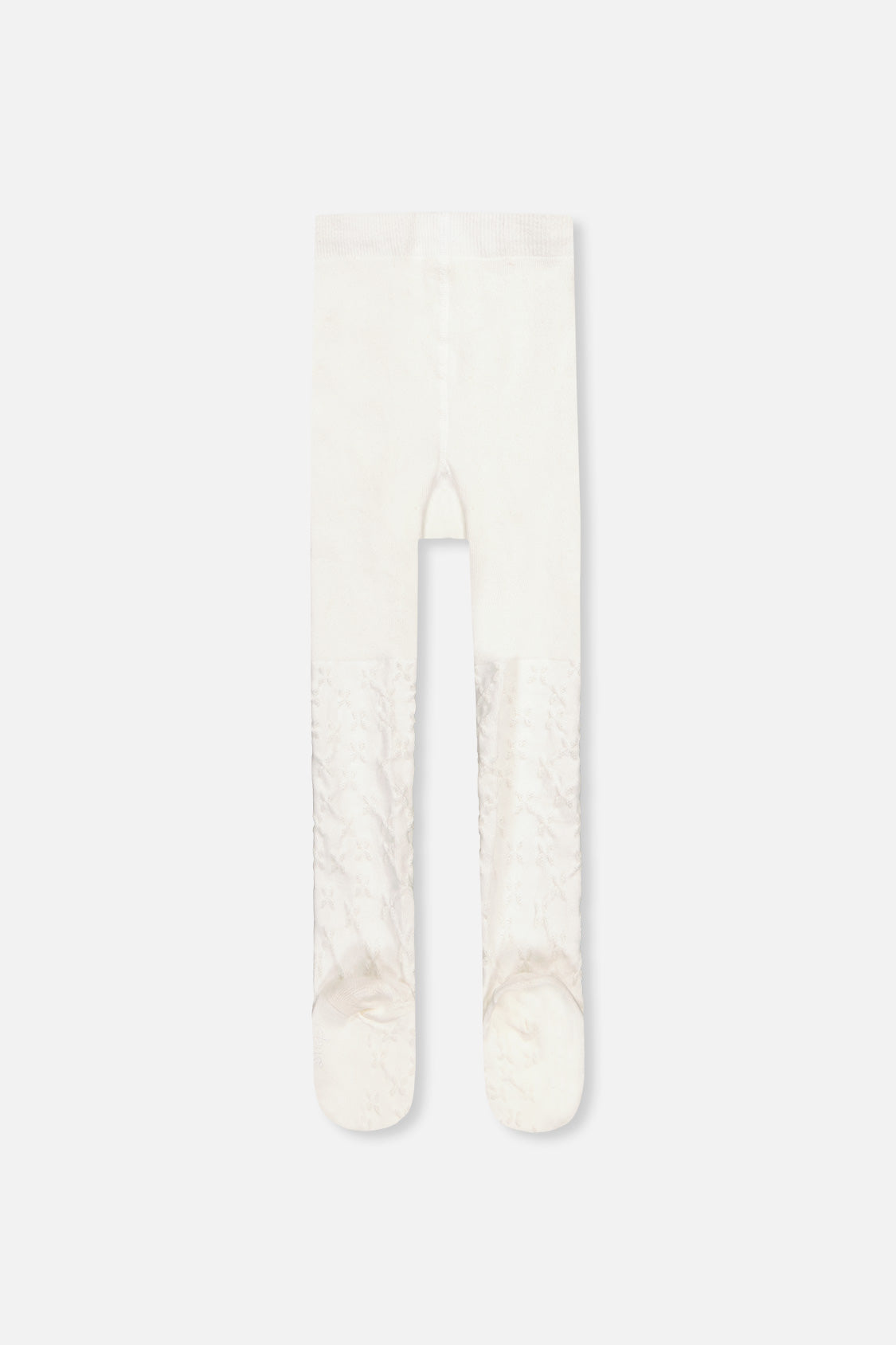 Knit Textured Tights Off-White-2