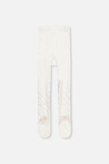 Knit Textured Tights Off-White-2