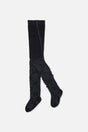 Knit Textured Tights Dark Blue-0