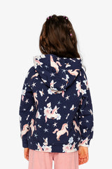 Printed Hoodie Purple Unicorn Print-3