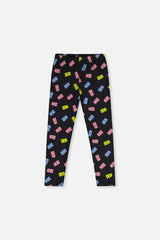 Printed Leggings Black Printed Gummy Bears-0