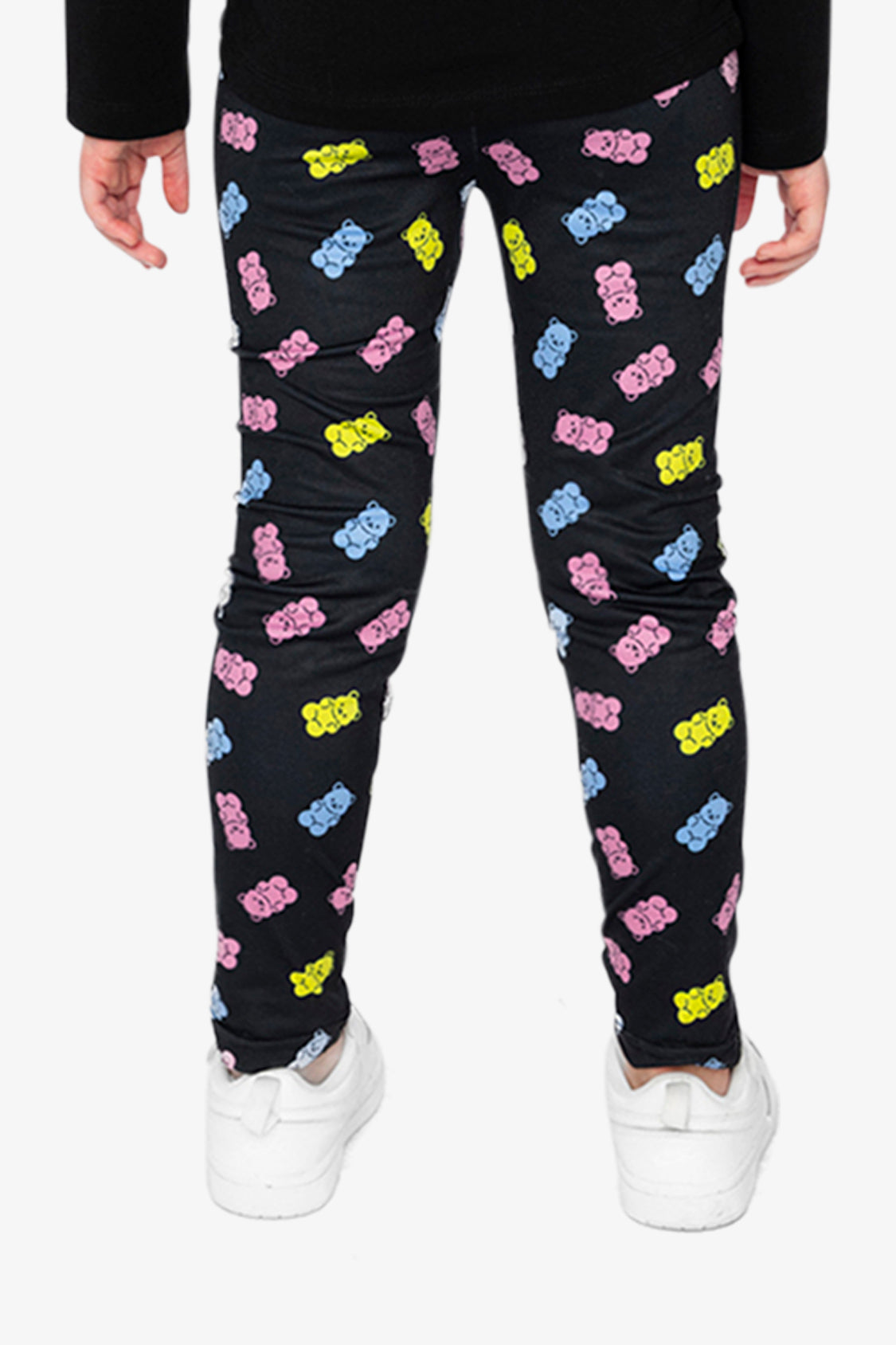 Printed Leggings Black Printed Gummy Bears-2