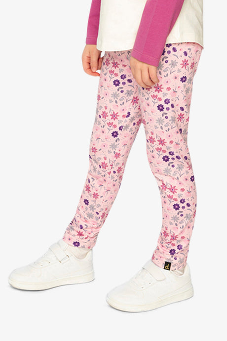 Printed Leggings Pink Printed Daisies-2