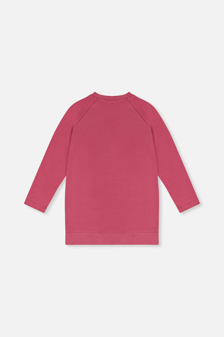 Deux par Deux girls' tunic in pinkish violet, back view