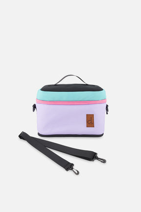 Lunch Box Turquoise Blue, Pink And Mauve-0