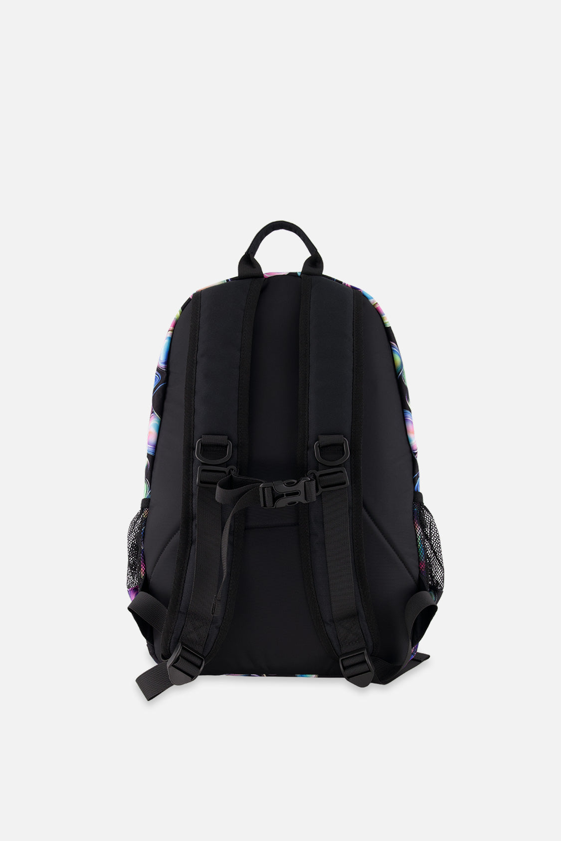 Kids Backpack Black Printed With Hearts-1