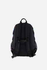 Kids Backpack Black Printed With Hearts-1