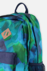 Kids Backpack Blue Diamond Print-2
