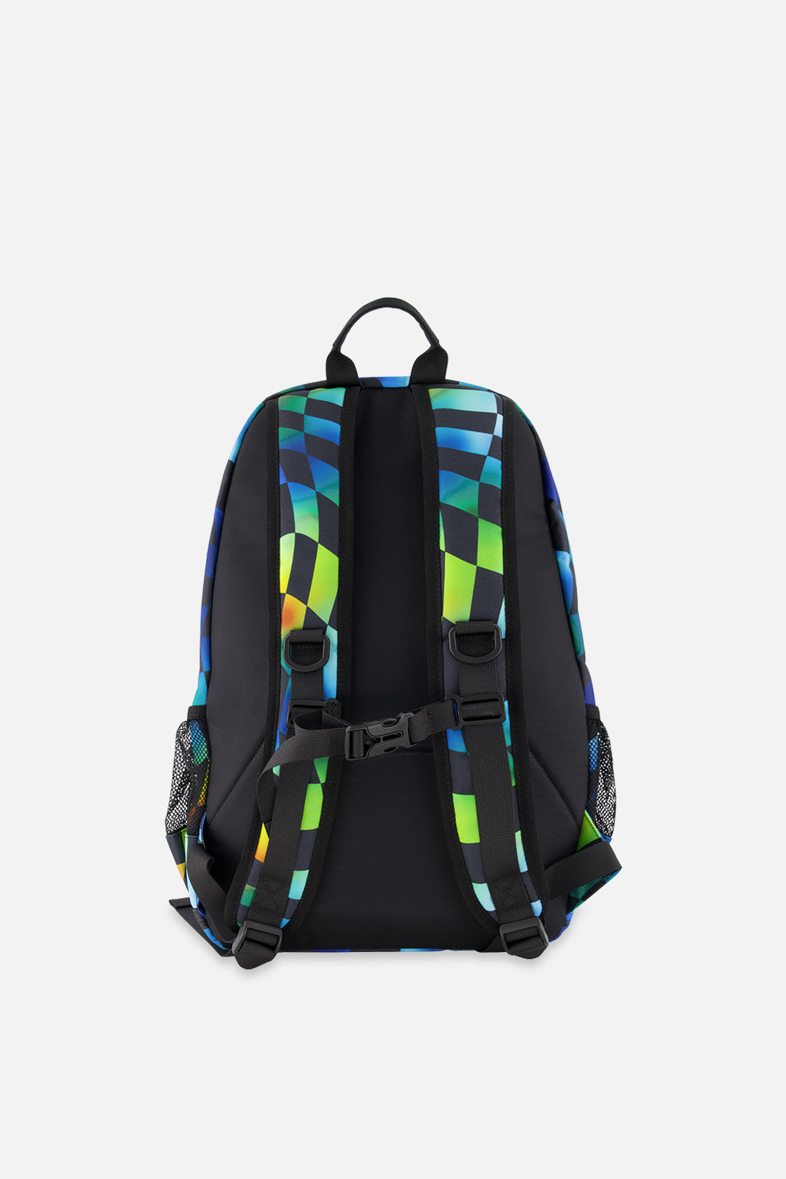 Kids Backpack Blue Checkered Print-2
