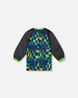 Apron Blue Checkered Print-1