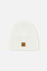 Ribbed Knit Hat Off-White-0