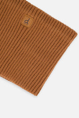 Baby Ribbed Knit Neckwarmer Brown Sugar-2