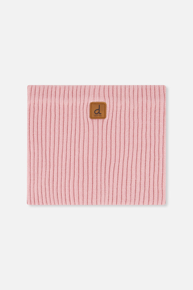 Baby Ribbed Knit Neckwarmer Pale Dusty Pink-0