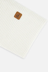 Ribbed Knit Neckwarmer Off-White-2