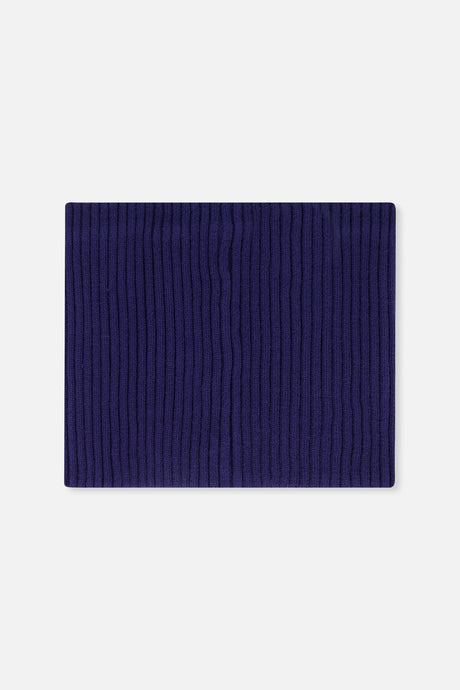 Ribbed Knit Neckwarmer Navy Blue-1