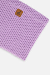 Ribbed Knit Neckwarmer Lavender-2