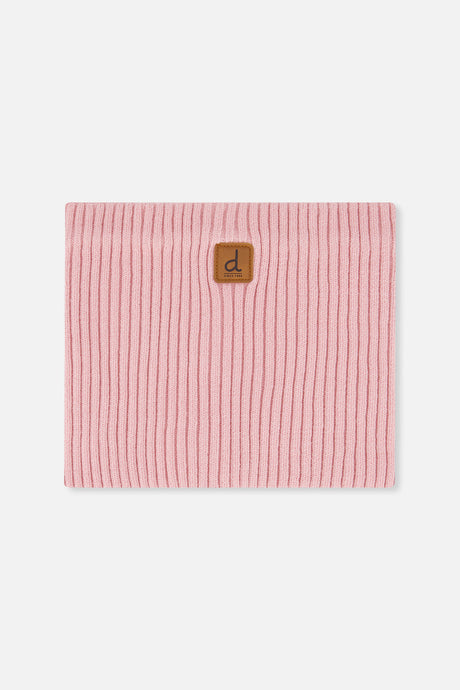 Ribbed Knit Neckwarmer Pale Dusty Pink-0