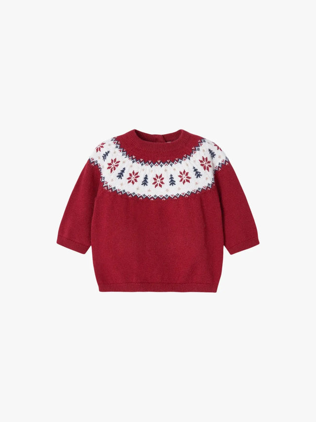 Jacquard Christmas Sweater Boy - RED | Mayoral | Mayoral | Jenni Kidz