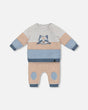 Jacquard Top And Knit Pant Set Stripe Hazel And Blue | Deux par Deux | Jenni Kidz