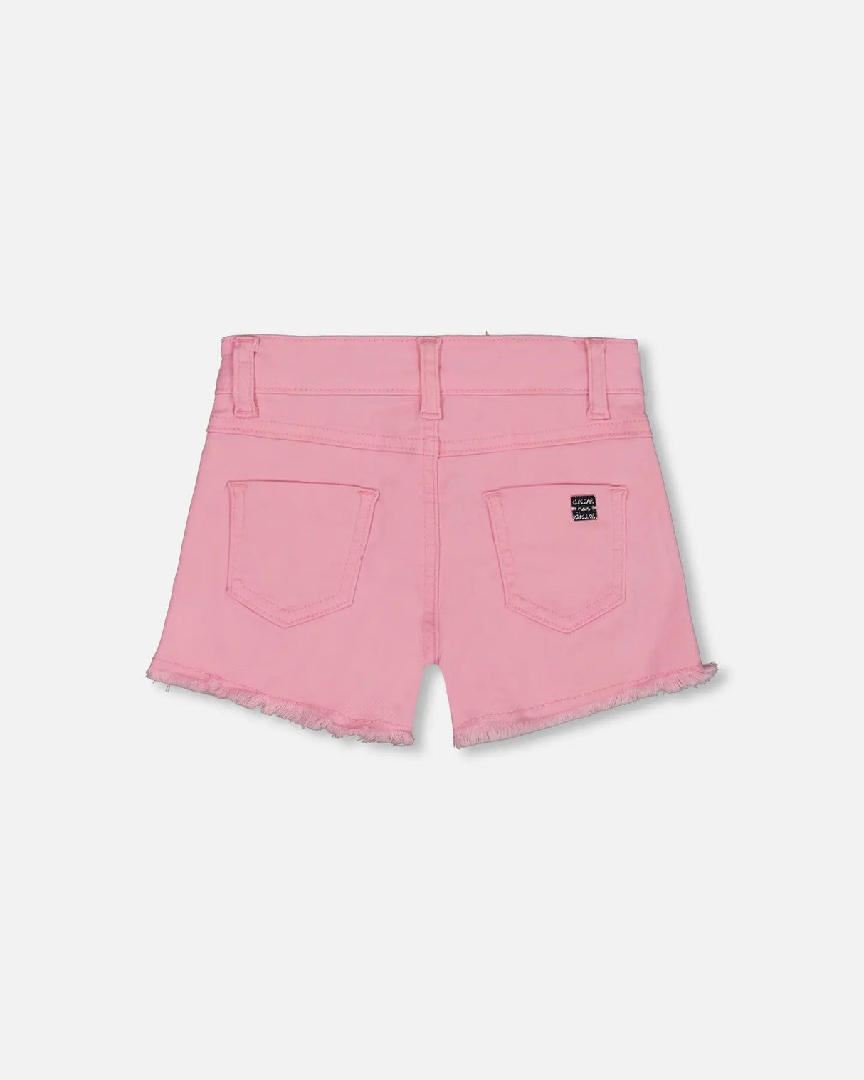 Jean Short With Embroidery Pink And Multicolored Gummies | Deux par Deux | Jenni Kidz