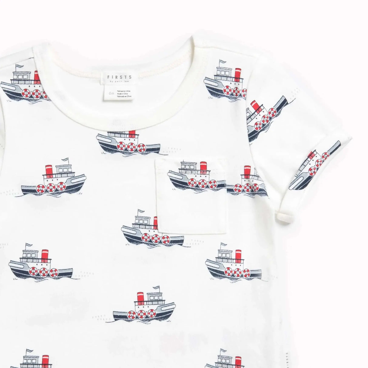 "tugboats at sea" 2-piece outfit set | petit lem