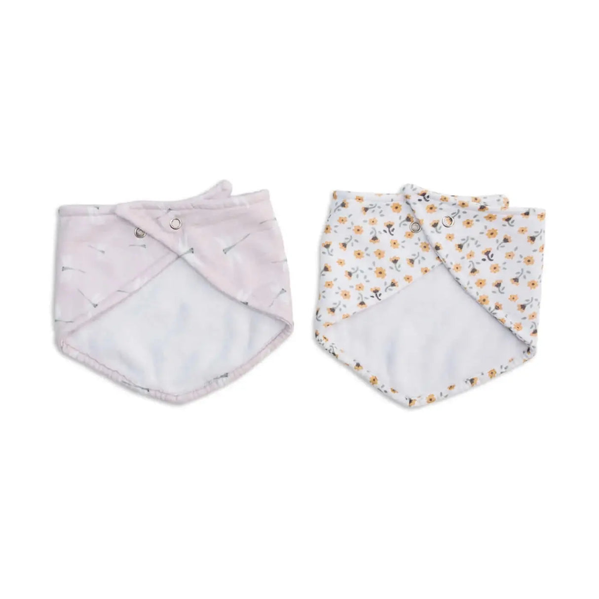 2 pack of bandana bibs - vintage floral/dragonfly | lulujo