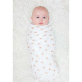 2 pack of cotton swaddles - rainbow/suns | lulujo