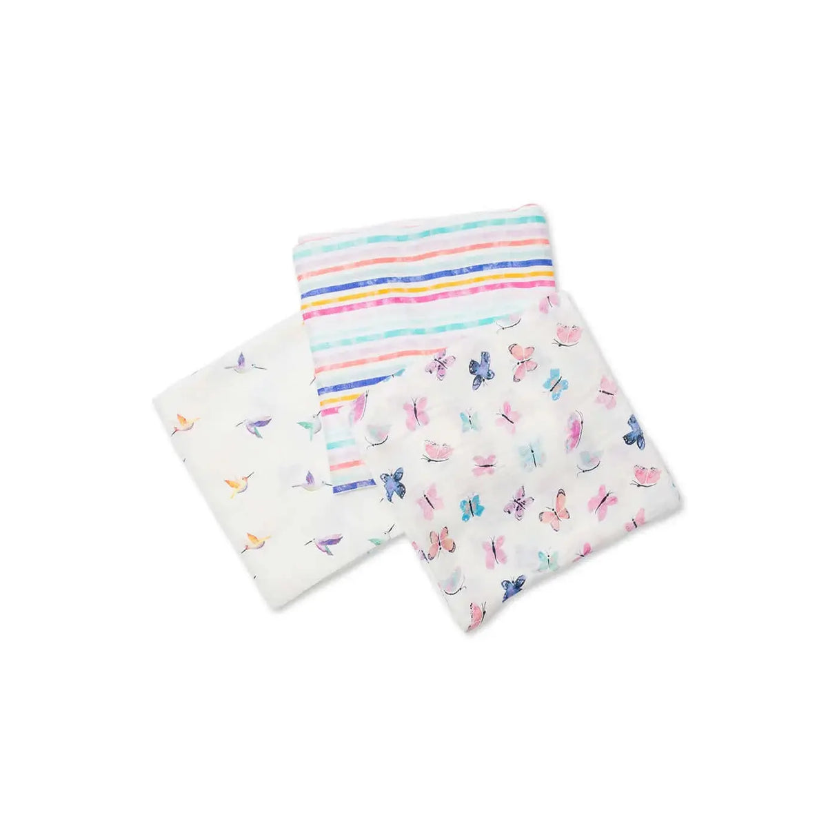 3 pack of bamboo swaddle - garden friends | lulujo