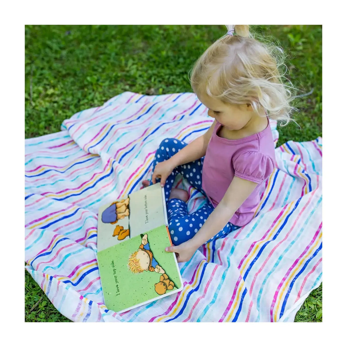 3 pack of bamboo swaddle - garden friends | lulujo