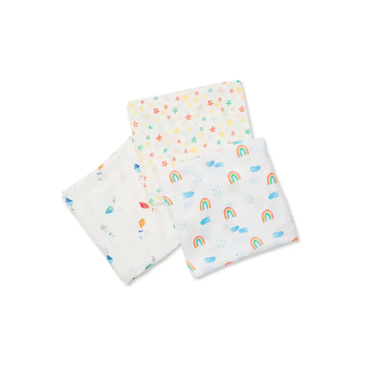 3 pack of bamboo swaddle - high in the sky | lulujo