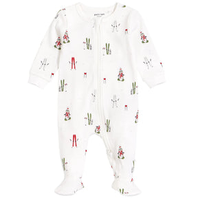 Alpine Penguins Print on Off-White Sleeper | Petit Lem - Jenni Kidz