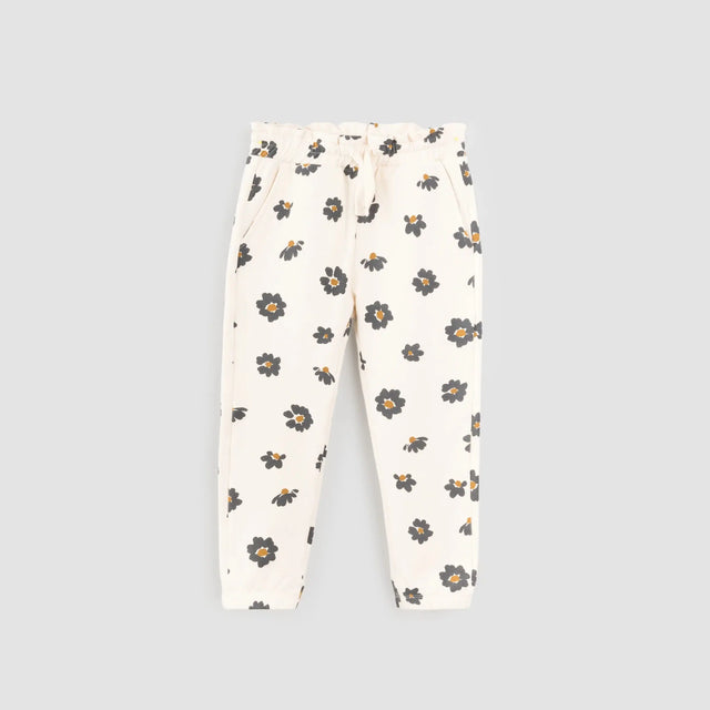 BLOSSOM PRINT ON CRÈME GIRLS' JOGGERS | Miles The Label - Jenni Kidz