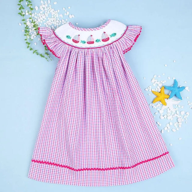 Babeeni Hand smocked boat bishop dress - Jenni Kidz