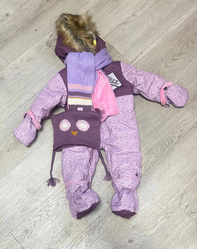 Baby Girls' Snowsuit 4 PCS Set - Lavender Mist | Blizz - Blizz