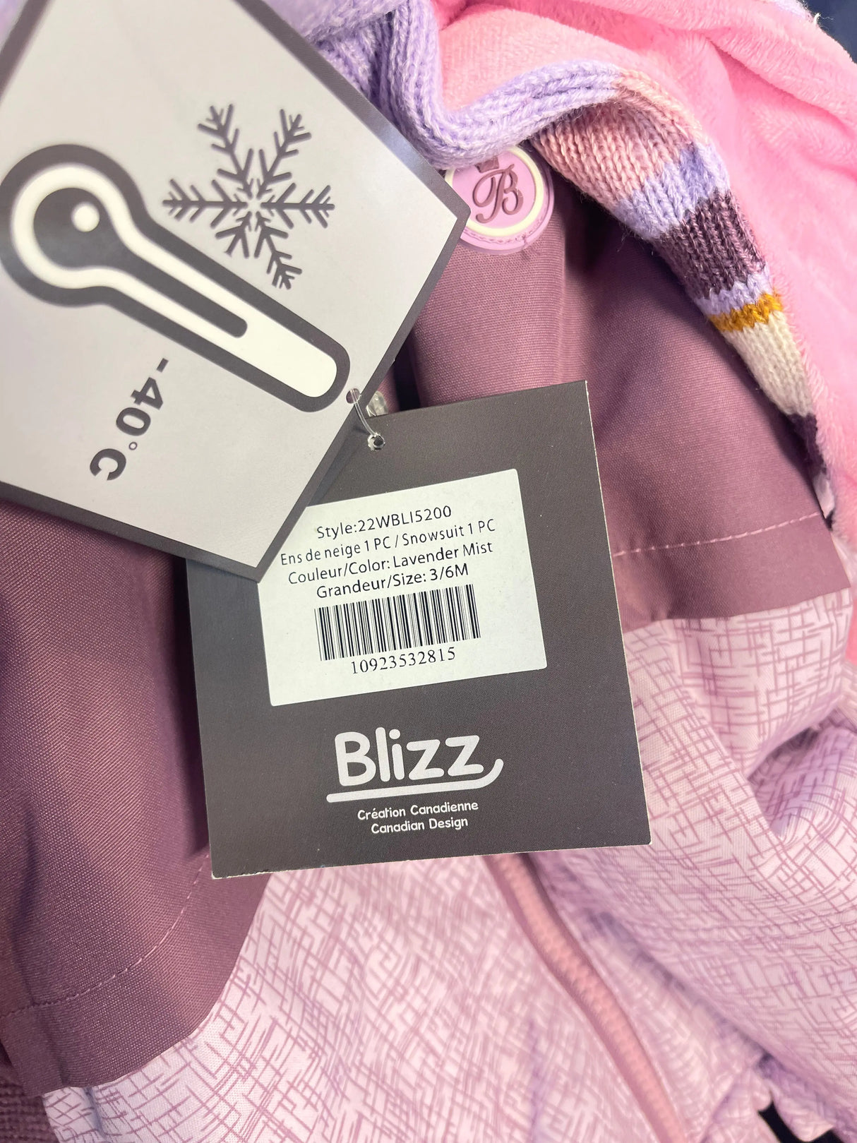 Baby Girls' Snowsuit 4 PCS Set - Lavender Mist | Blizz - Blizz