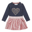 Baby Girls Dress Dark Blue Old Pink | Dirkje - Dirkje