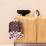 Baby Girls Dress Grey Brown Panter Print | Dirkje - Dirkje