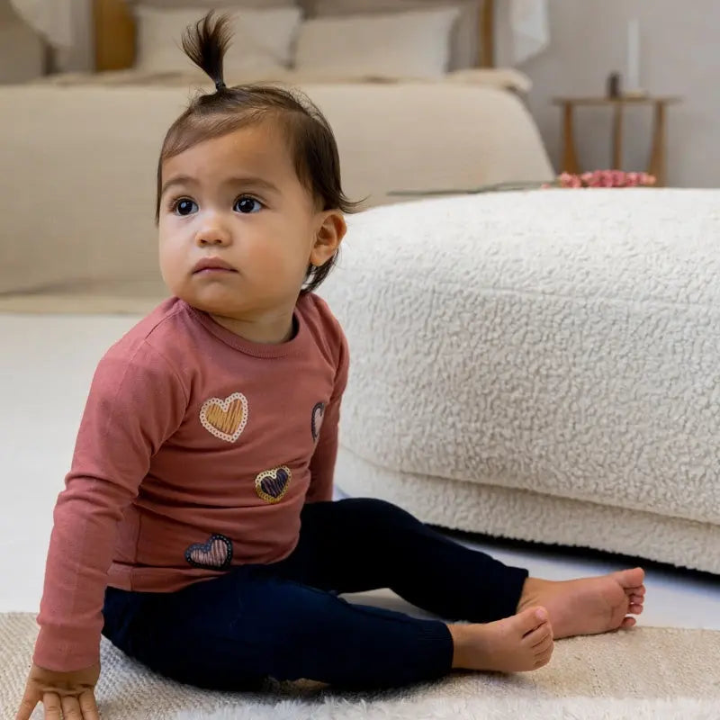 Baby Girls Shirt Old Pink Heart | Dirkje - Dirkje
