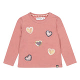 Baby Girls Shirt Old Pink Heart | Dirkje - Dirkje