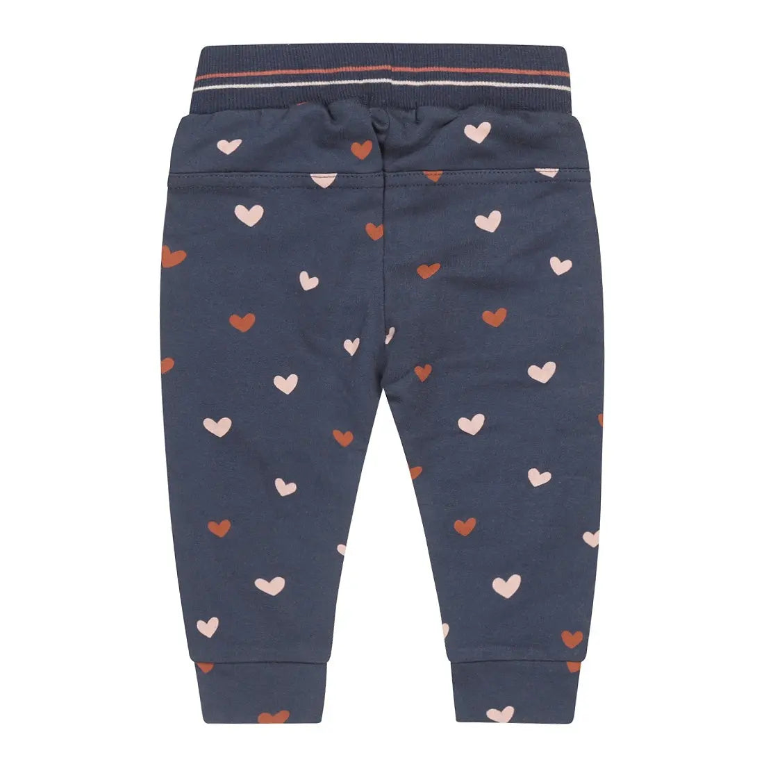 Baby Girls Sweatpants Dark Blue Hearts | Dirkje - Dirkje