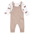 Bear Print Knit Overall Set | Petit Lem - Jenni Kidz